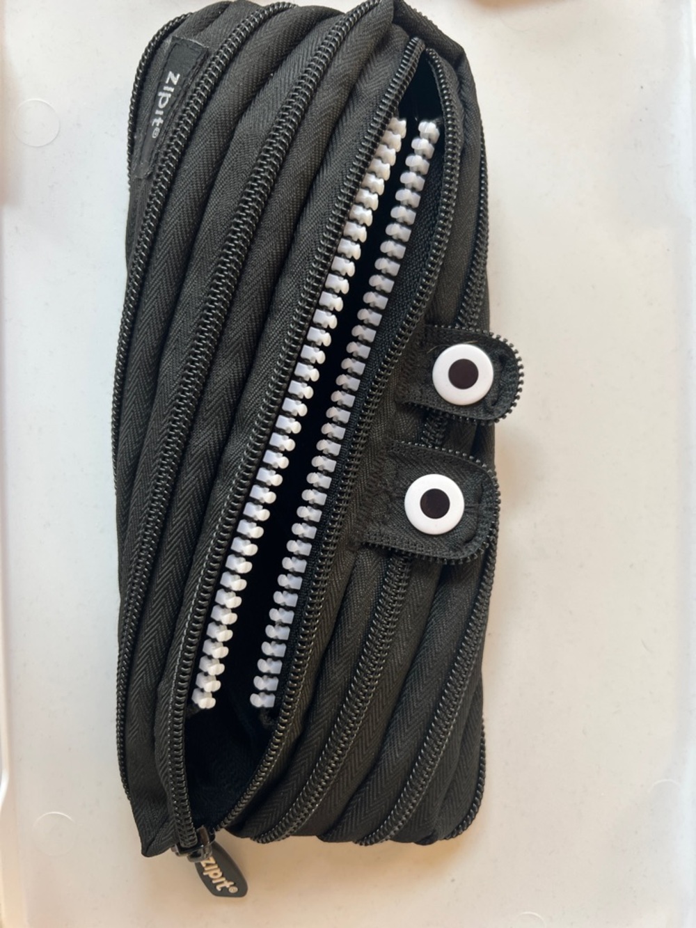 Zippered Black Cosmetic Pouch by Zipit - Compact Travel Organizer